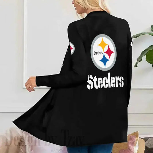 Pittsburgh Steelers Women Patch Pocket Cardigan BT162