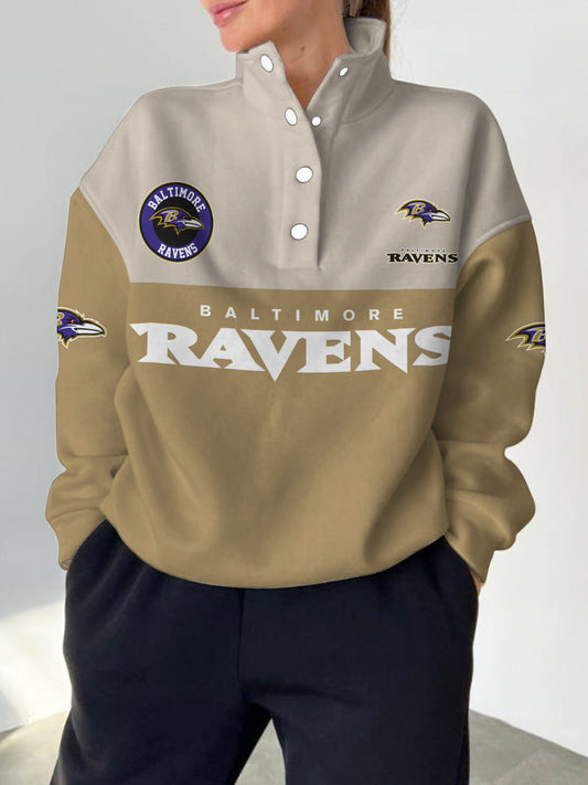 Baltimore Ravens Casual Colorful Stand Collar Sweatshirt AZBTSCSW000313