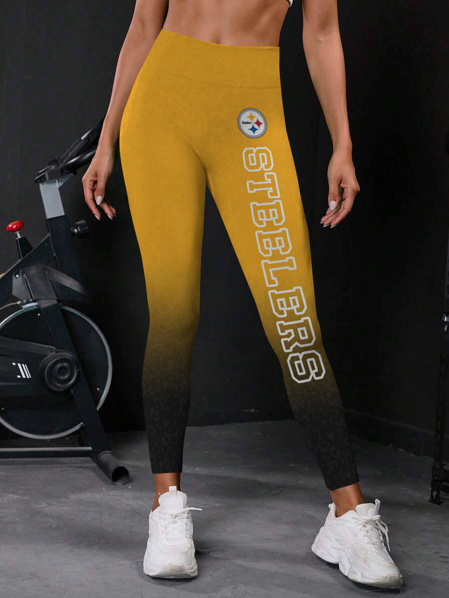 Pittsburgh Steelers High Waist Push Up Printed Leggings (4)