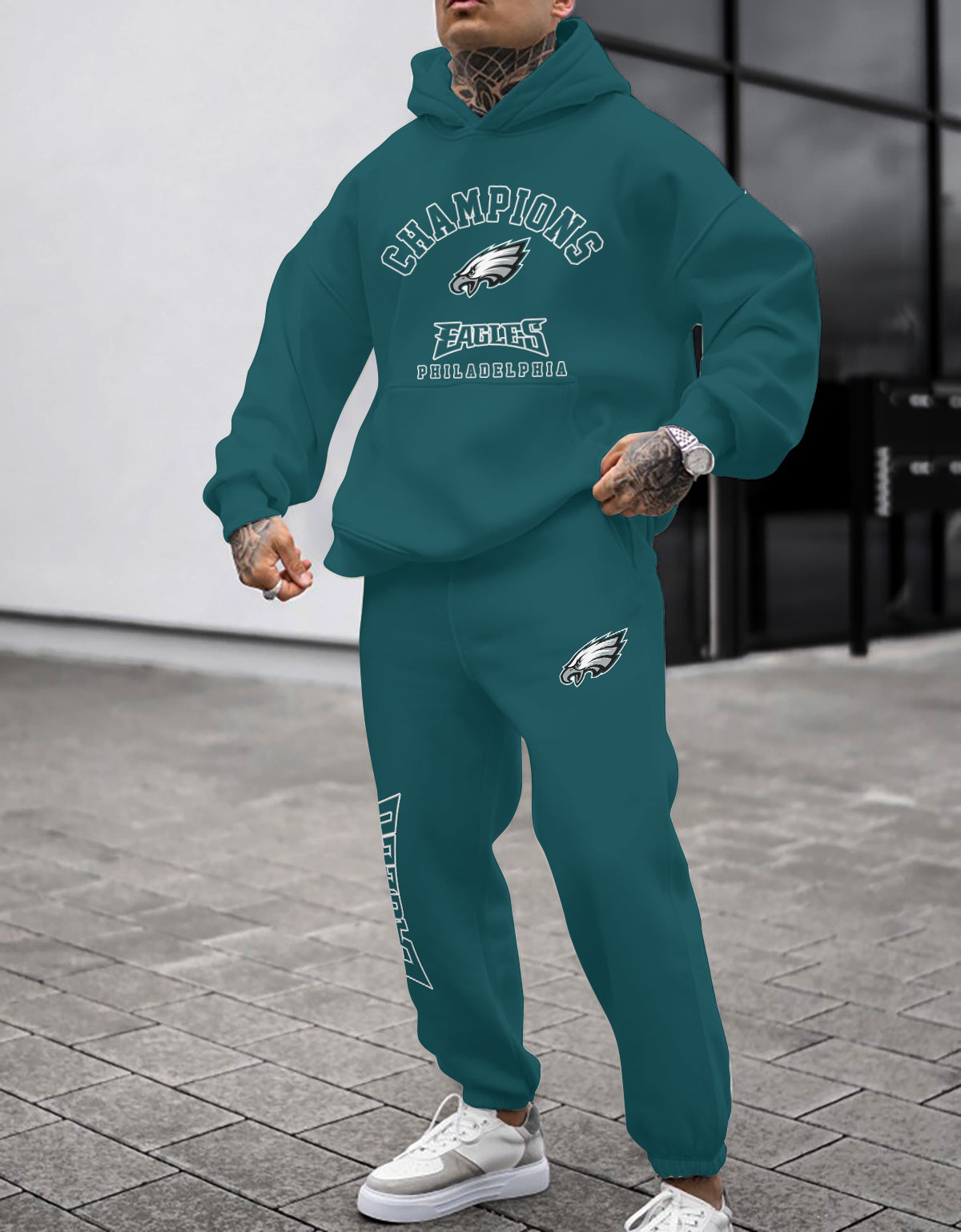 Philadelphia Eagles Combo Pullover Hoodie And Sweatpants AZBTPHSP000057