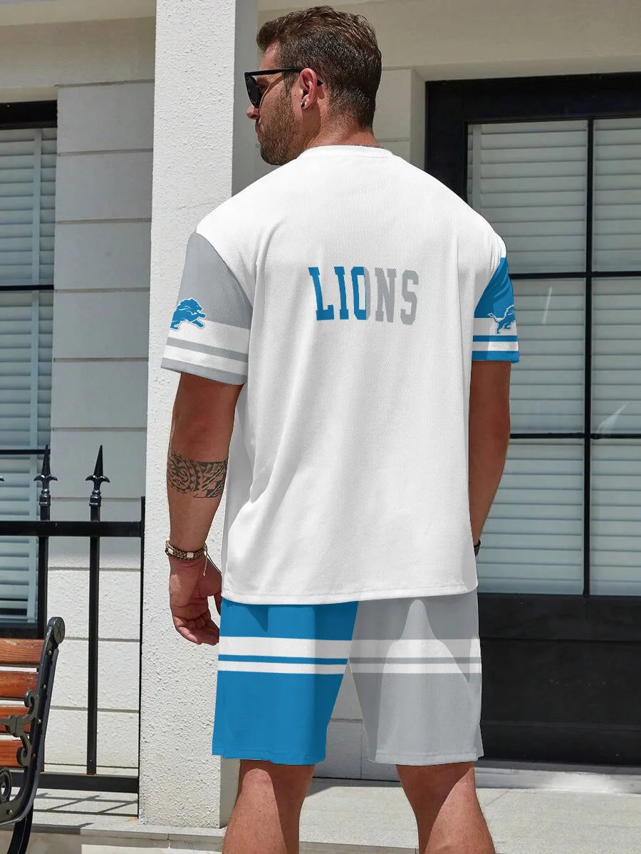 Detroit Lions T-shirt and Shorts AZBTTSAS000054