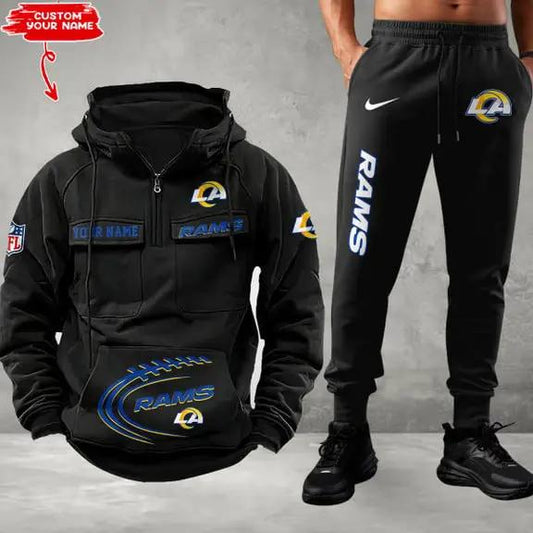 Los Angeles Rams Combo Multi-Pockets Hoodie And Pants EM18