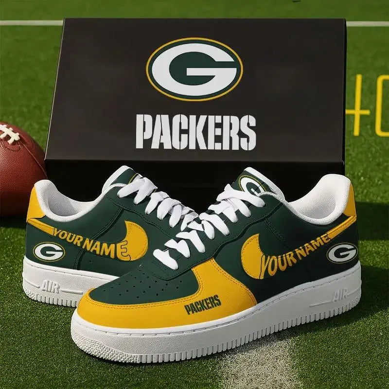 Green Bay Packers New Personalized AF1-1 Sneakers 2025 AZBTAF1N000012