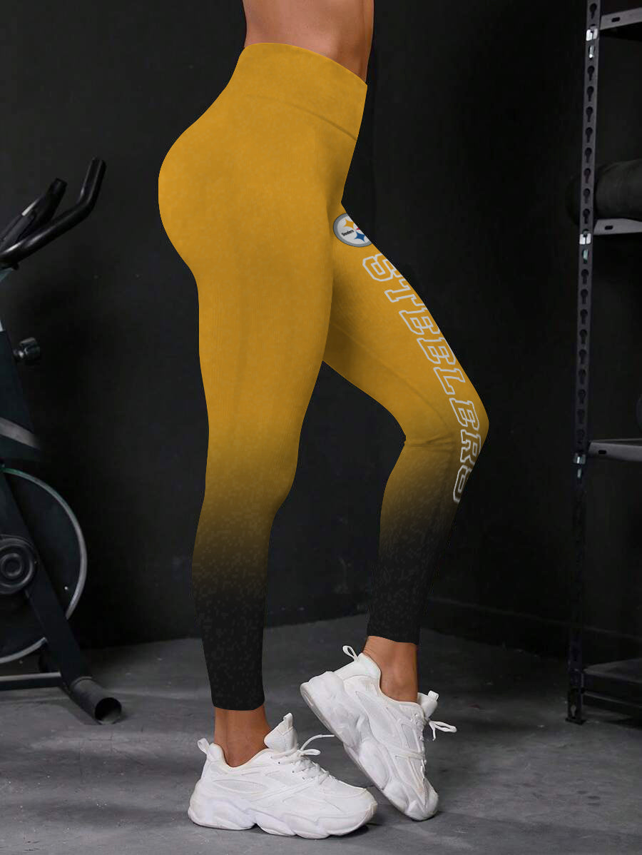 Pittsburgh Steelers High Waist Push Up Printed Leggings (4)