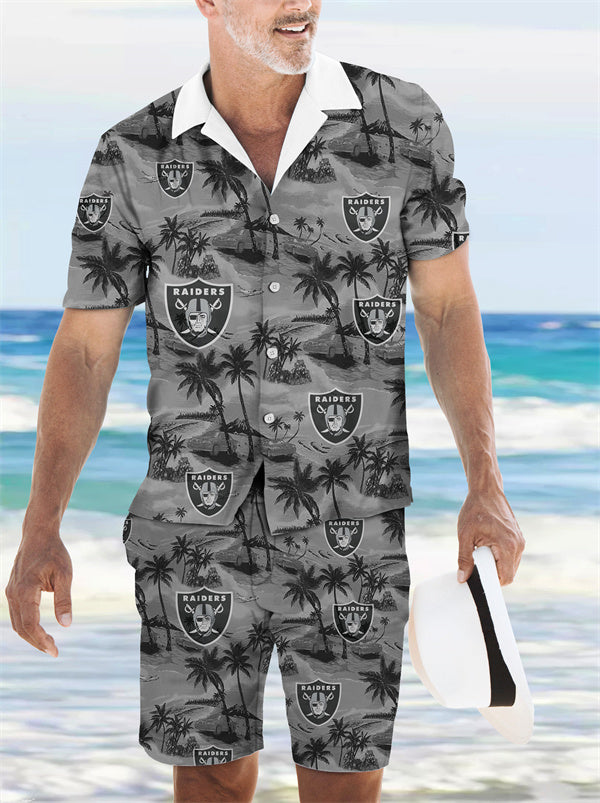 Las Vegas Raiders Combo Hawaiian Shirt and Shorts AZBTHWSS000076