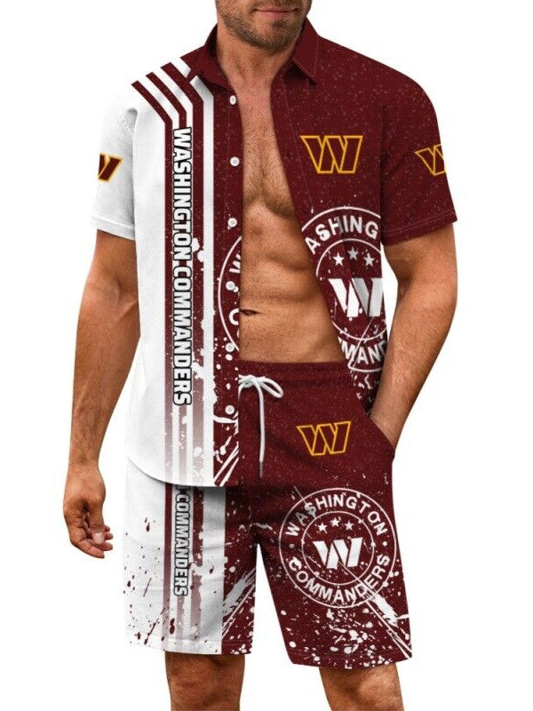 Washington Commanders Combo Hawaiian Shirt and Shorts AZBTHWSS000063