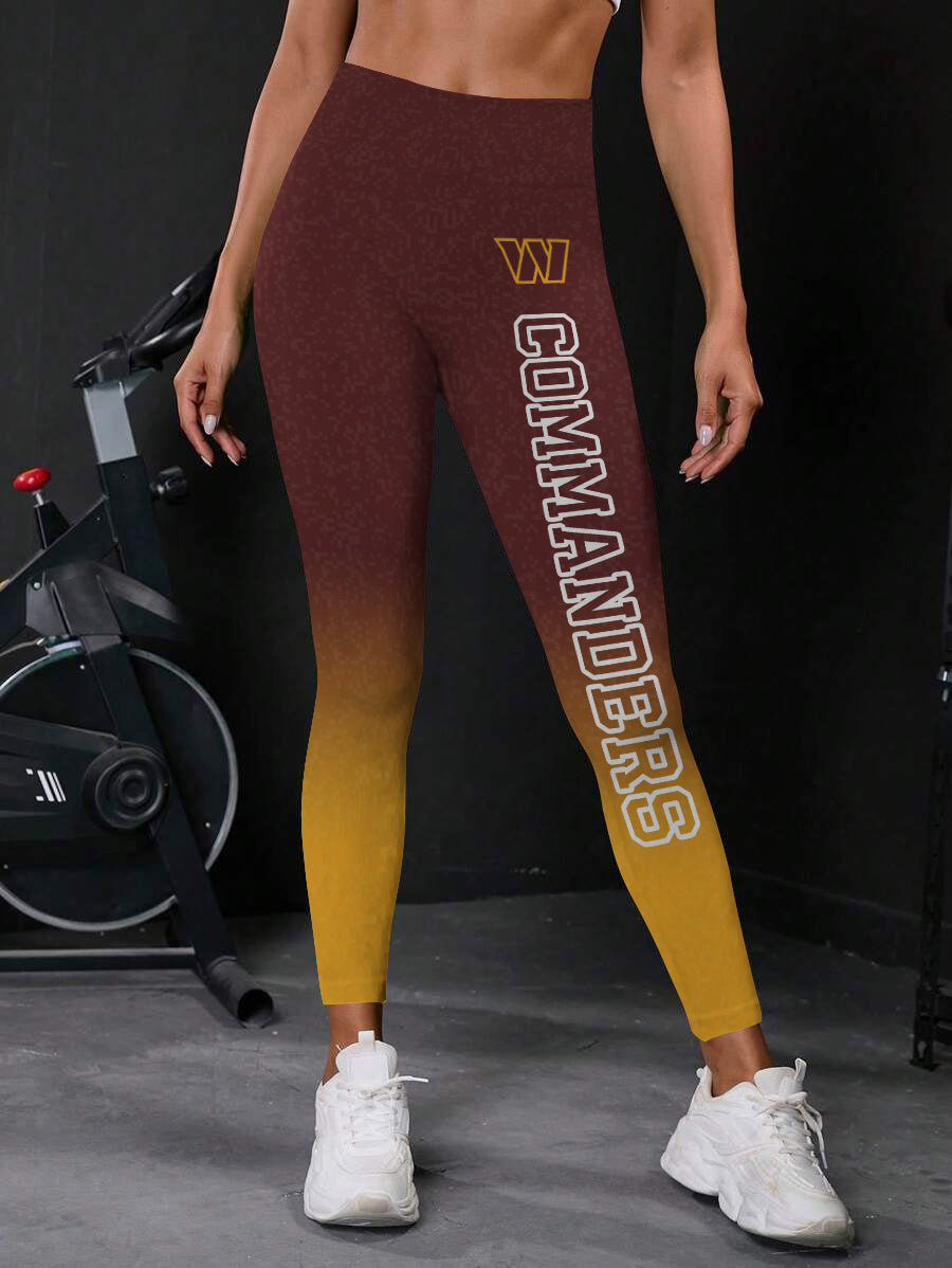 Washington Commanders High Waist Push Up Printed Leggings (2)