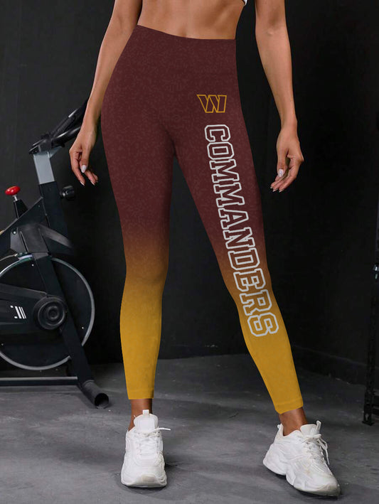 Washington Commanders High Waist Push Up Printed Leggings (2)