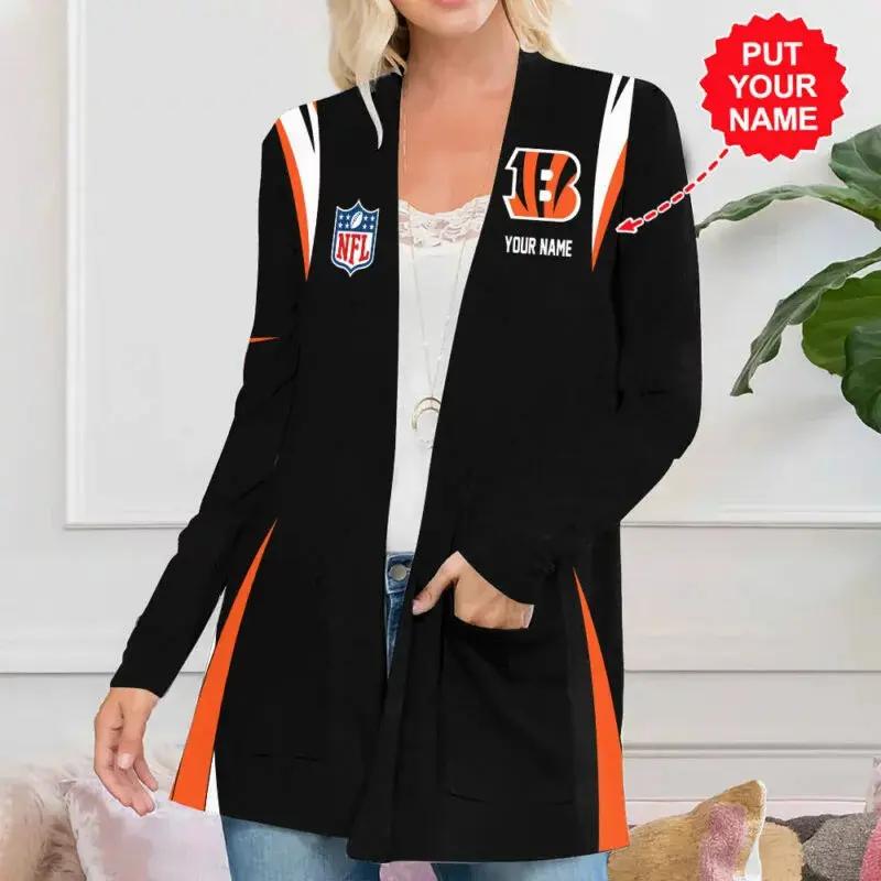 Cincinnati Bengals Women Patch Pocket Cardigan BT036