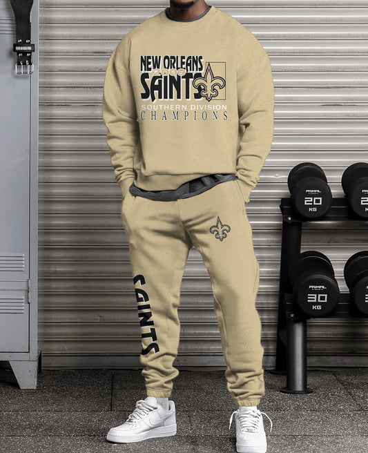 New Orleans Saints Combo 3D Sweatsuit and Sweatpants Unisex CBSP39