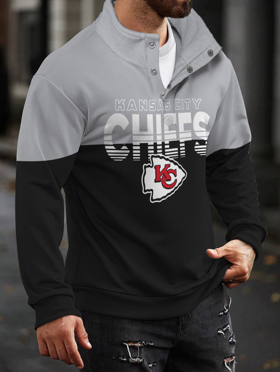 Kansas City Chiefs Casual Colorful Stand Collar Sweatshirt AZBTSCSW000195