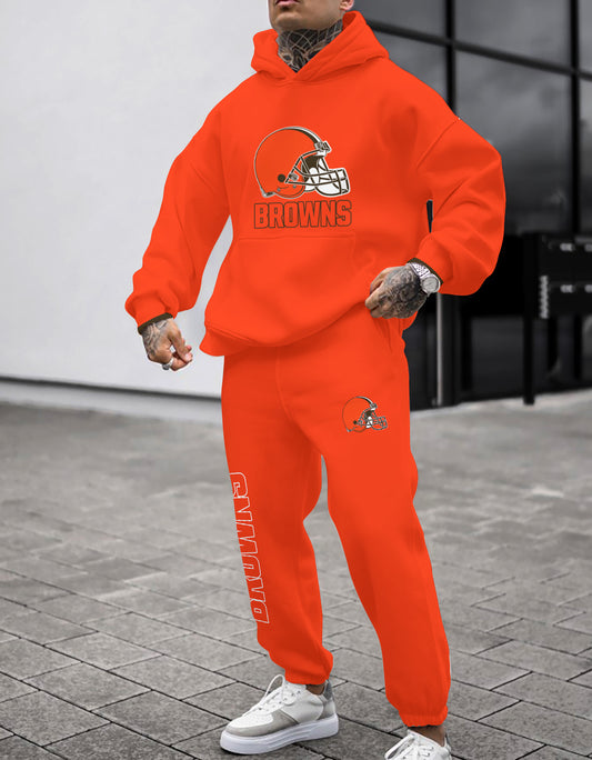Cleveland Browns Combo Pullover Hoodie And Sweatpants AZBTPHSP000428