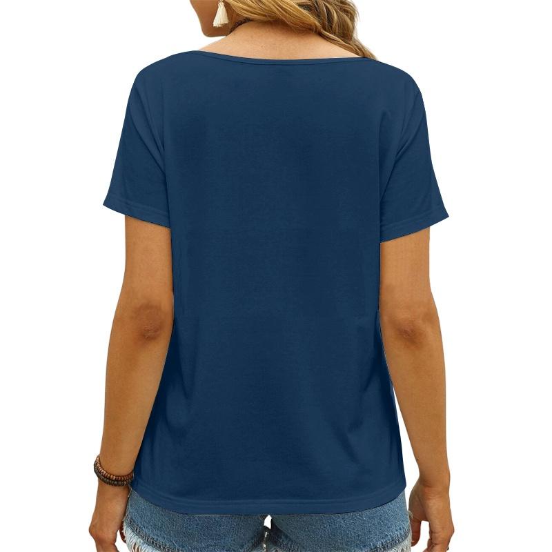Denver Broncos V-neck Women T-shirt AGCWTS621