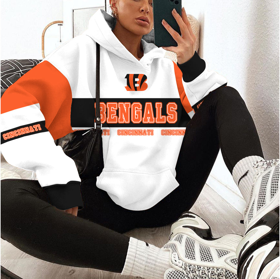 Cincinnati Bengals Printed Hooded Pocket Pullover Hoodie AZBTPH000121