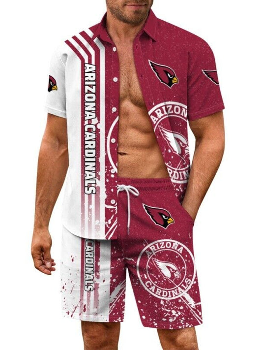 Arizona Cardinals Combo Hawaiian Shirt and Shorts AZBTHWSS000097