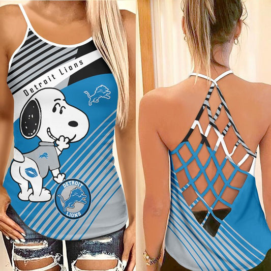 Detroit Lions Criss Cross Tank Top BGCCTANK159