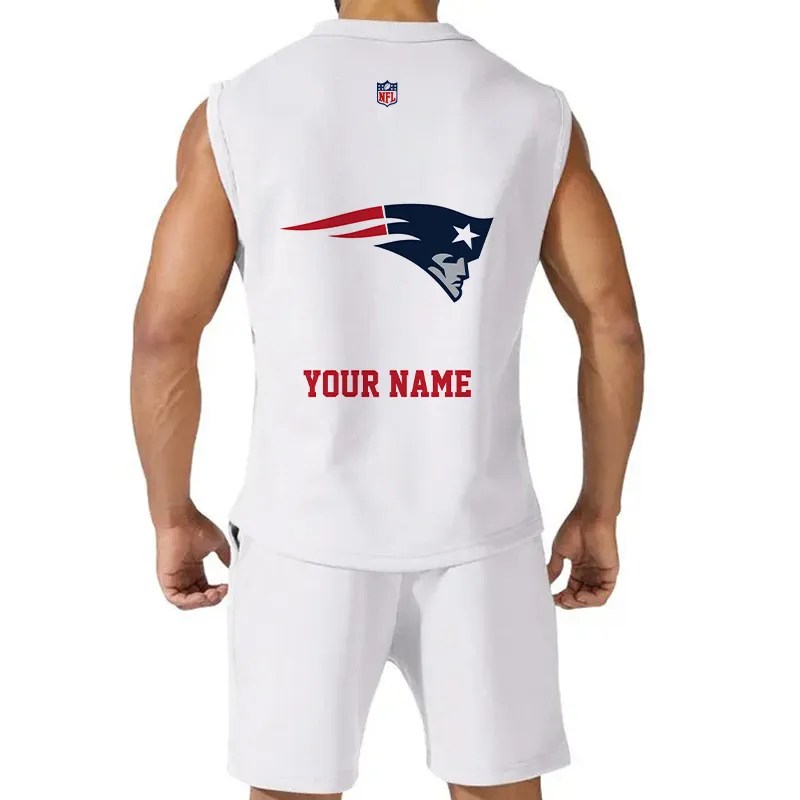 New England Patriots Combo Men Jersey Tank Top and Shorts AZICOTATTMS00004