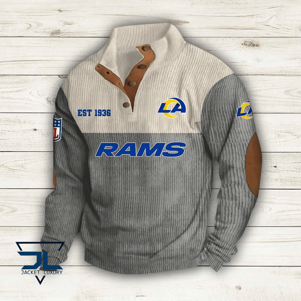 Los Angeles Rams Colorful Stand Collar Sweatshirt AZBTCSSW000007