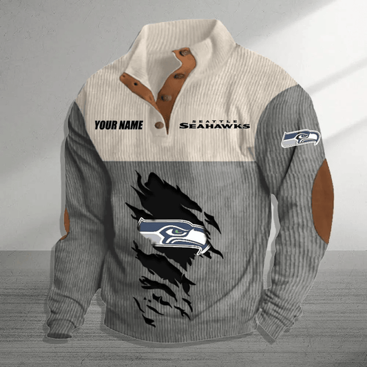 Seattle Seahawks Colorful Stand Collar Sweatshirt AZBTCSSW000008