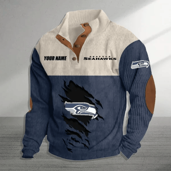 Seattle Seahawks Colorful Stand Collar Sweatshirt AZBTCSSW000008