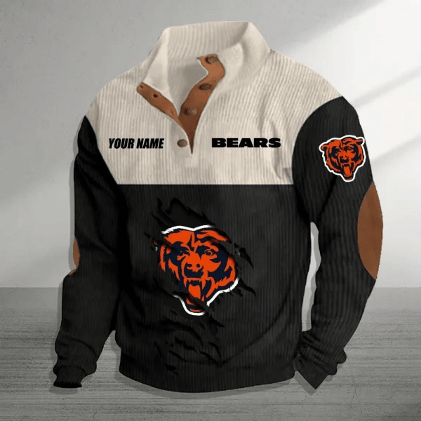 Chicago Bears Colorful Stand Collar Sweatshirt AZBTCSSW000013