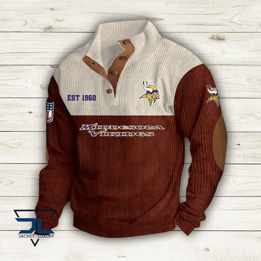 Minnesota Vikings Colorful Stand Collar Sweatshirt AZBTCSSW000012