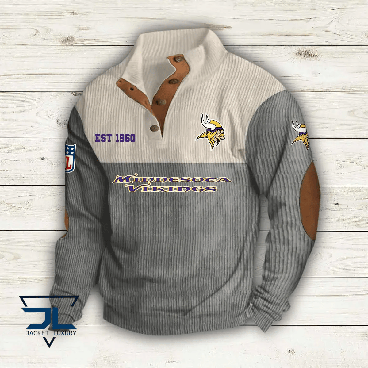 Minnesota Vikings Colorful Stand Collar Sweatshirt AZBTCSSW000012
