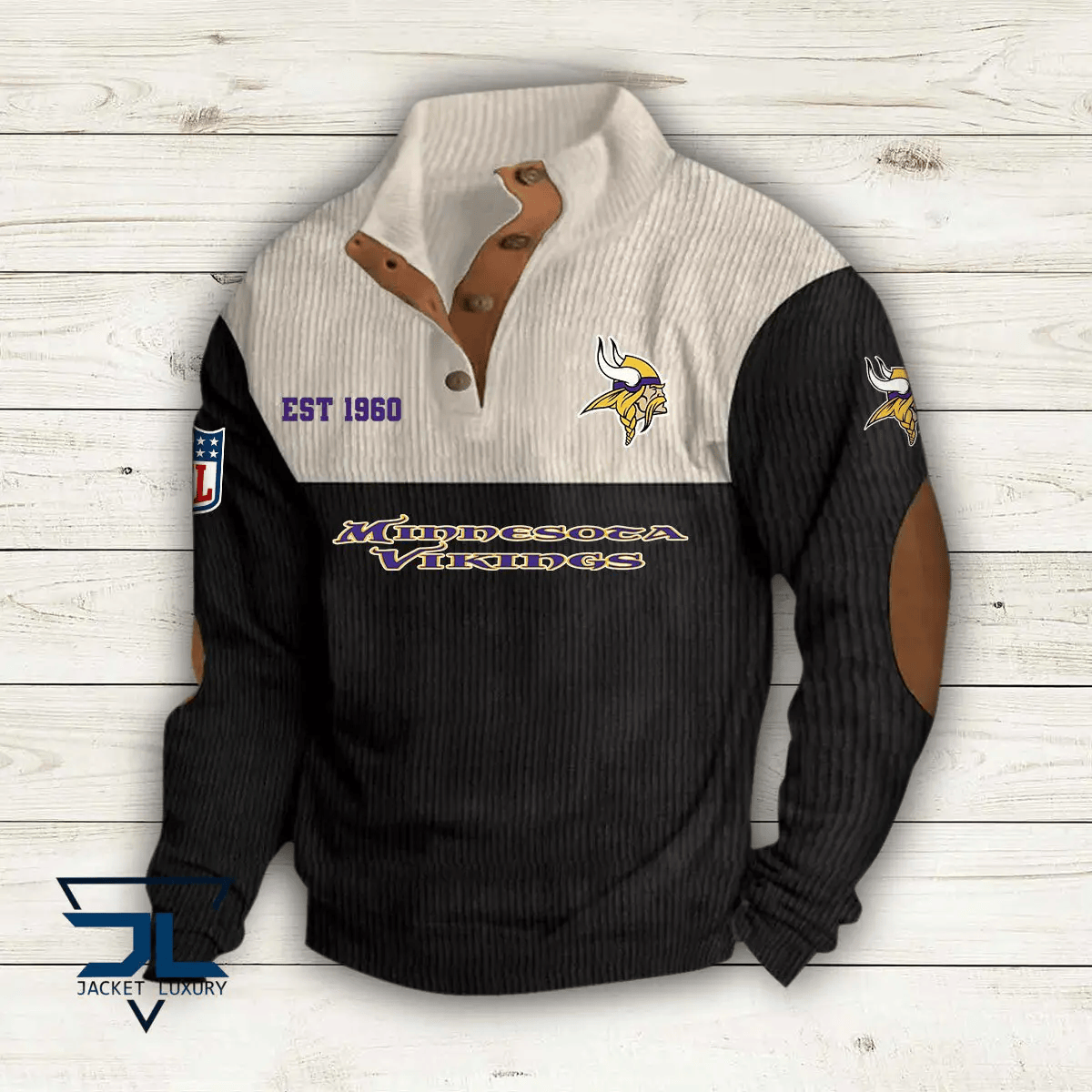 Minnesota Vikings Colorful Stand Collar Sweatshirt AZBTCSSW000012