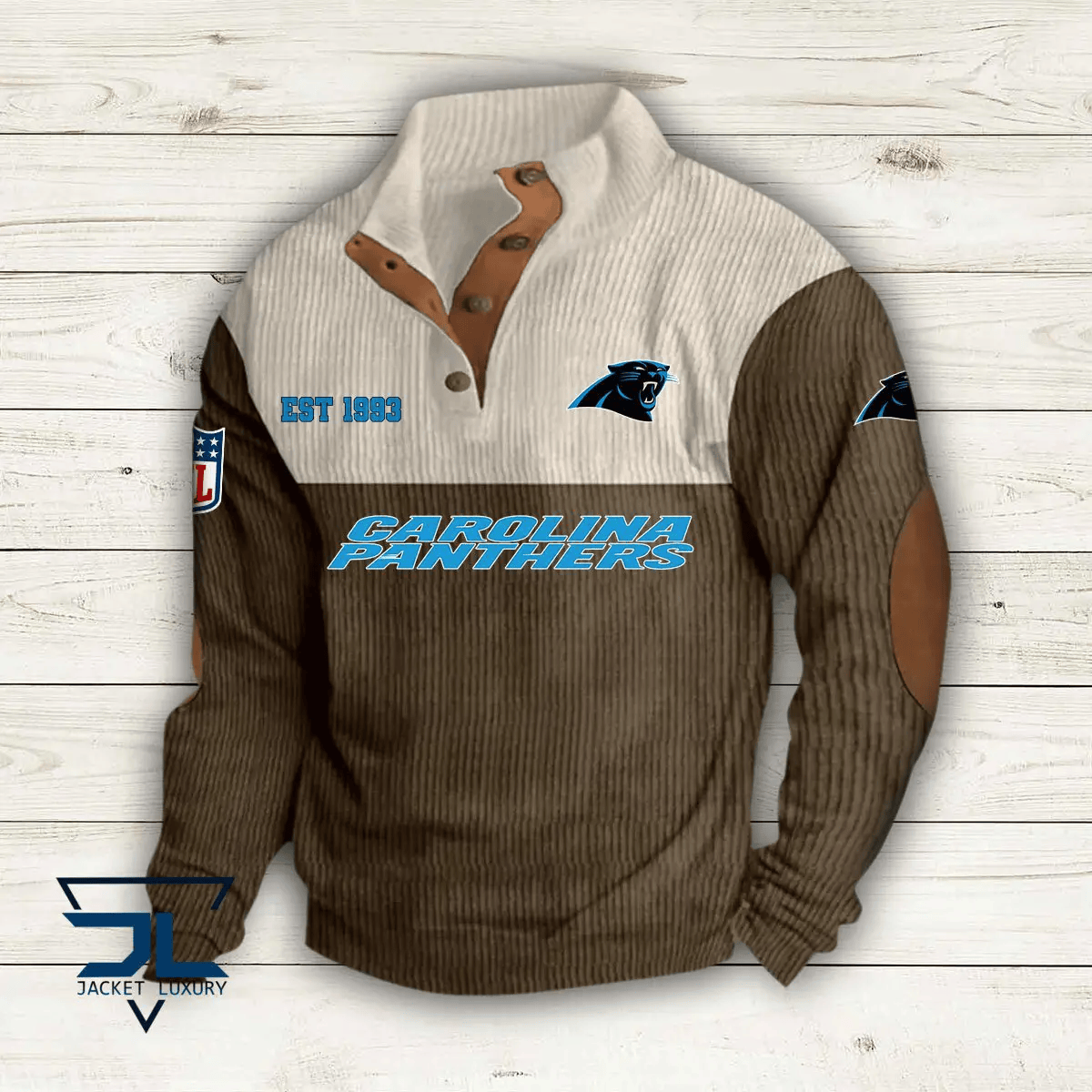 Carolina Panthers Colorful Stand Collar Sweatshirt AZBTCSSW000010