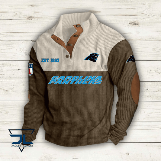 Carolina Panthers Colorful Stand Collar Sweatshirt AZBTCSSW000010