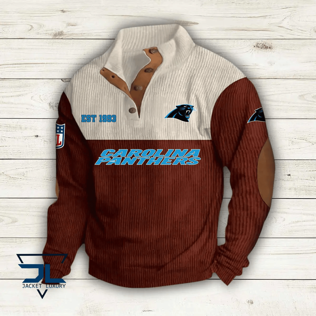 Carolina Panthers Colorful Stand Collar Sweatshirt AZBTCSSW000010