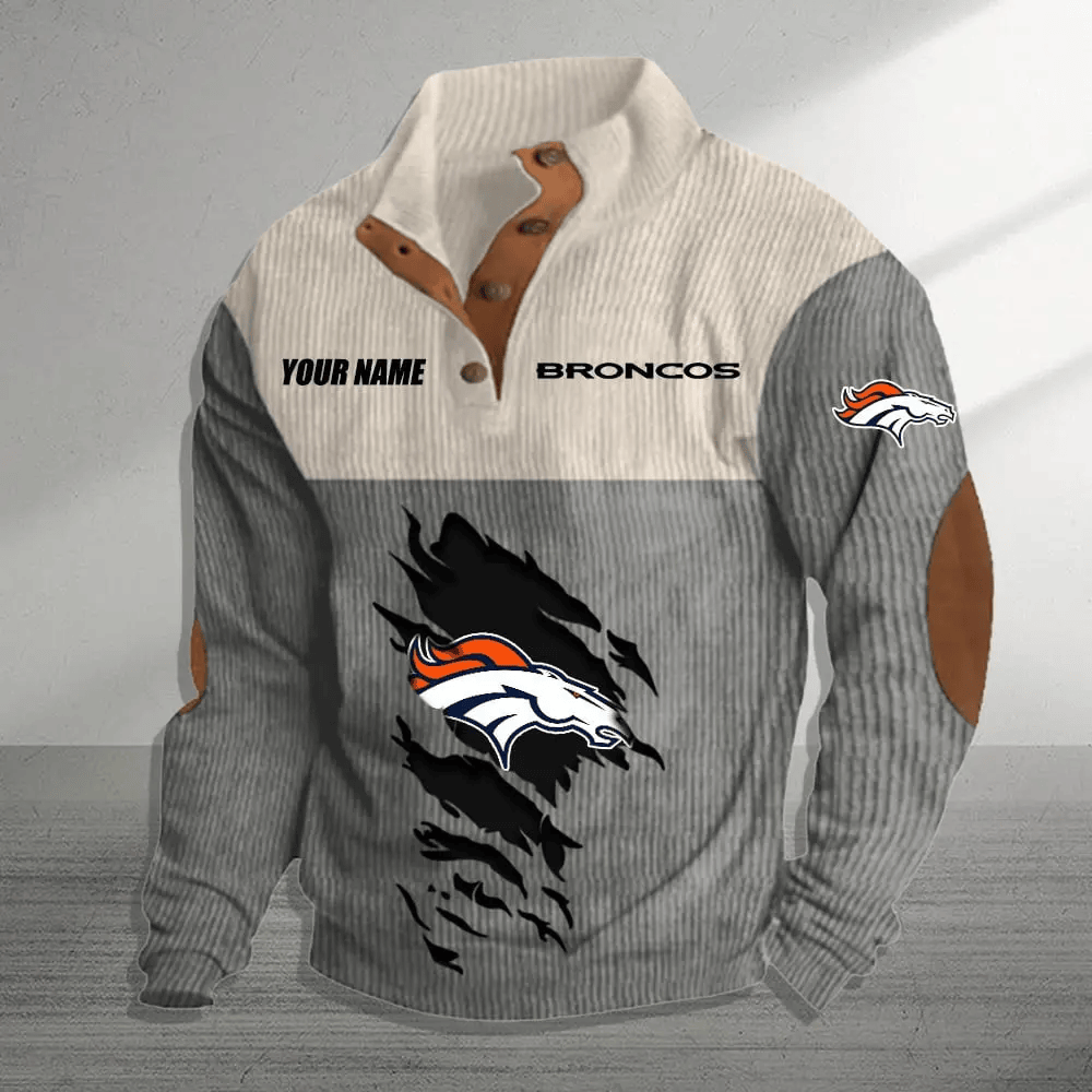 Denver Broncos Colorful Stand Collar Sweatshirt AZBTCSSW000022