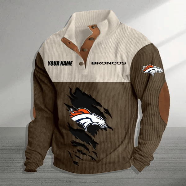 Denver Broncos Colorful Stand Collar Sweatshirt AZBTCSSW000022