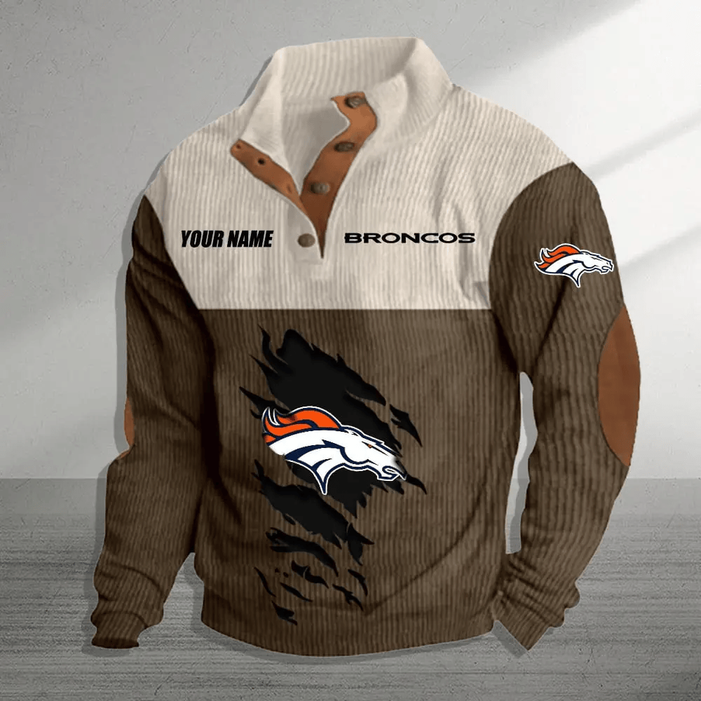 Denver Broncos Colorful Stand Collar Sweatshirt AZBTCSSW000022