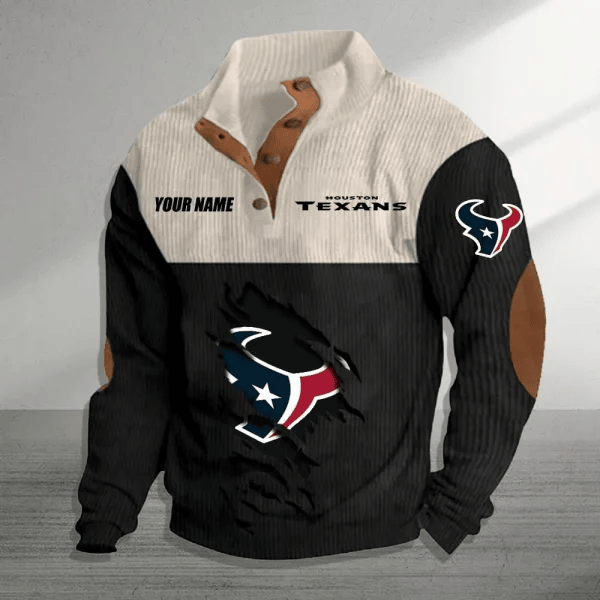 Houston Texans Colorful Stand Collar Sweatshirt AZBTCSSW000024