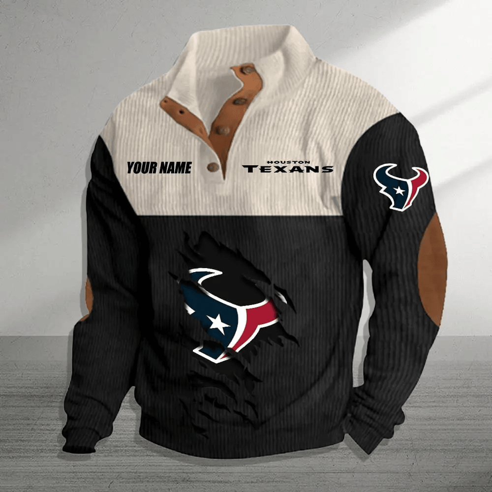 Houston Texans Colorful Stand Collar Sweatshirt AZBTCSSW000024