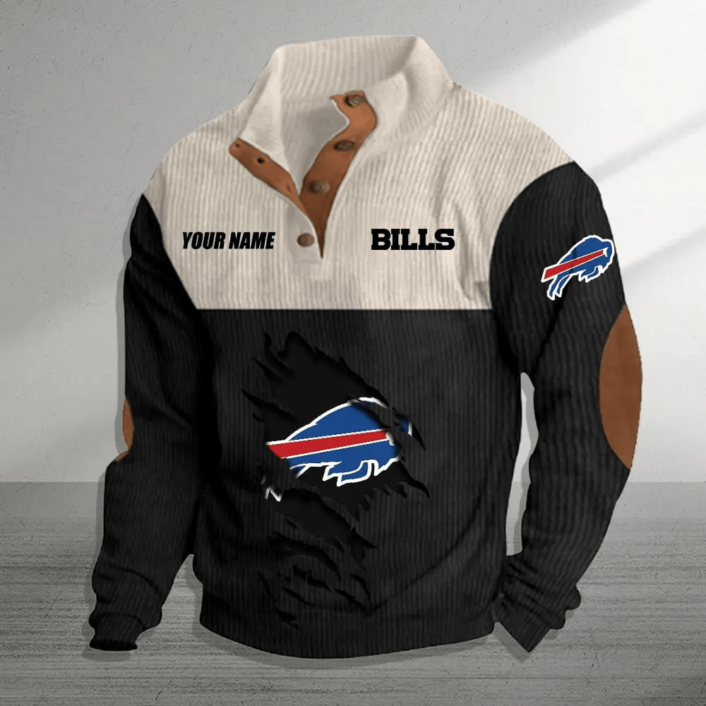 Buffalo Bills Colorful Stand Collar Sweatshirt AZBTCSSW000030