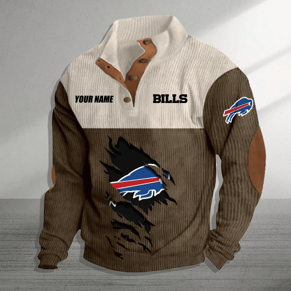 Buffalo Bills Colorful Stand Collar Sweatshirt AZBTCSSW000030
