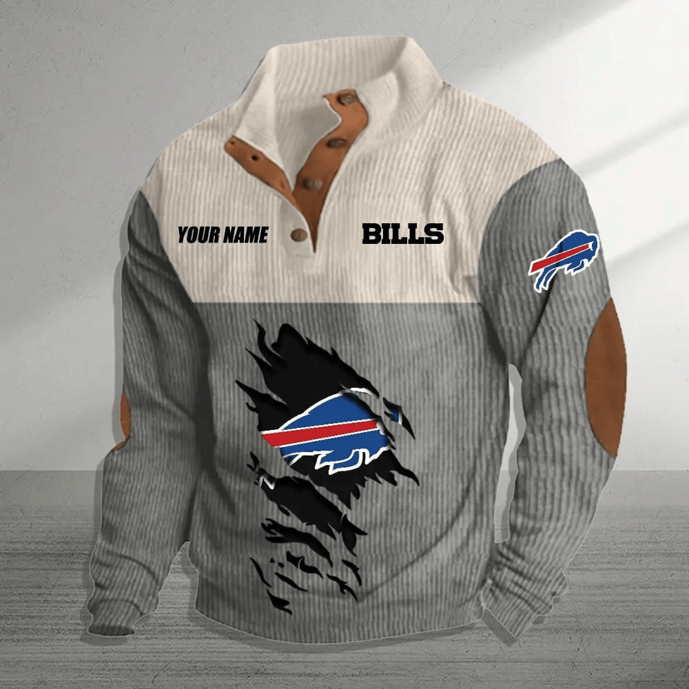 Buffalo Bills Colorful Stand Collar Sweatshirt AZBTCSSW000030