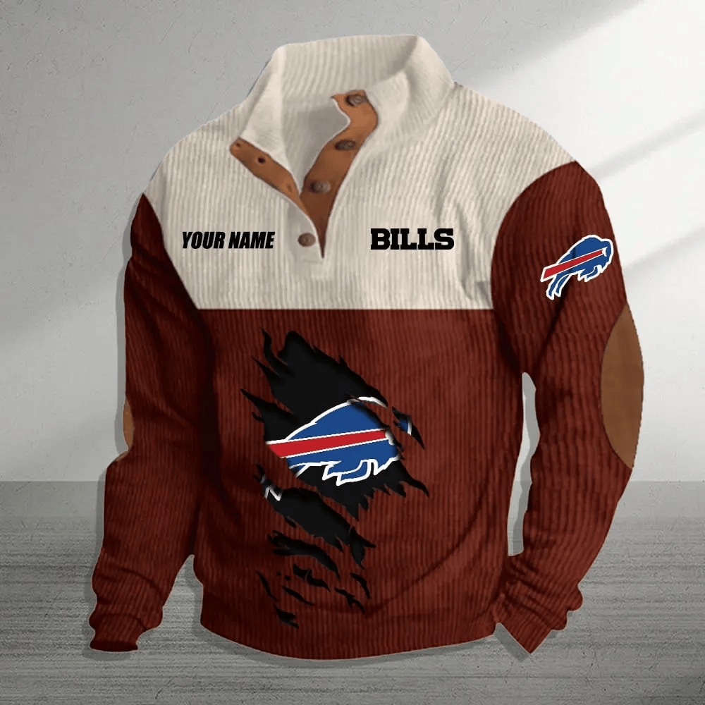 Buffalo Bills Colorful Stand Collar Sweatshirt AZBTCSSW000030