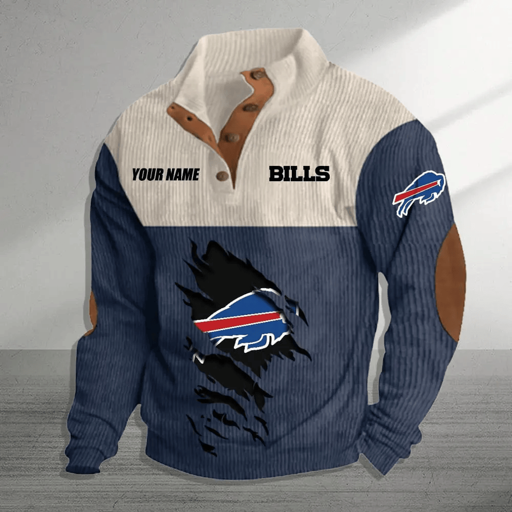 Buffalo Bills Colorful Stand Collar Sweatshirt AZBTCSSW000030