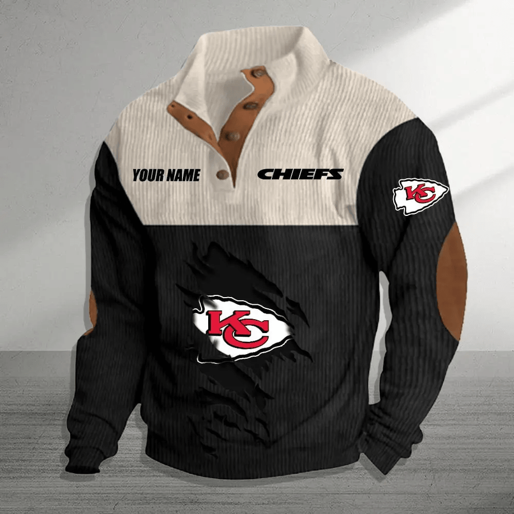 Kansas City Chiefs Colorful Stand Collar Sweatshirt AZBTCSSW000031