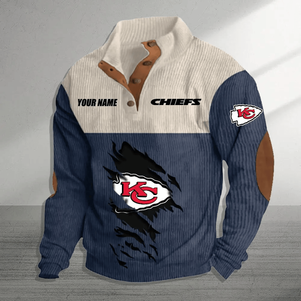 Kansas City Chiefs Colorful Stand Collar Sweatshirt AZBTCSSW000031