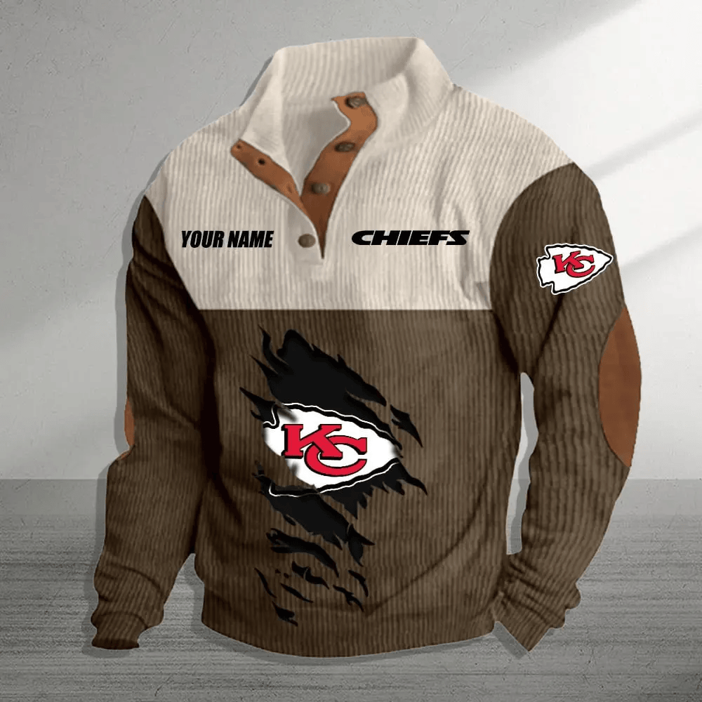 Kansas City Chiefs Colorful Stand Collar Sweatshirt AZBTCSSW000031