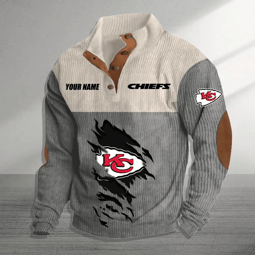 Kansas City Chiefs Colorful Stand Collar Sweatshirt AZBTCSSW000031