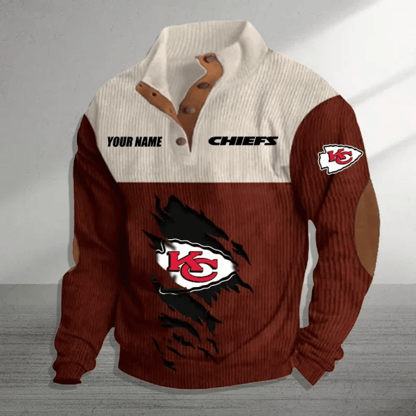 Kansas City Chiefs Colorful Stand Collar Sweatshirt AZBTCSSW000031