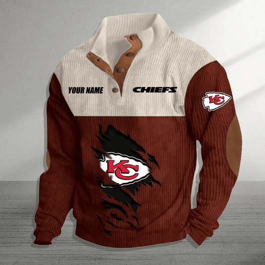 Kansas City Chiefs Colorful Stand Collar Sweatshirt AZBTCSSW000031