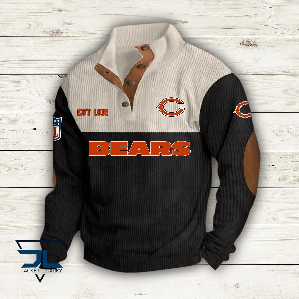 Chicago Bears Colorful Stand Collar Sweatshirt AZBTCSSW000014