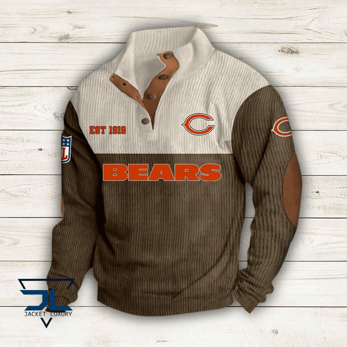 Chicago Bears Colorful Stand Collar Sweatshirt AZBTCSSW000014