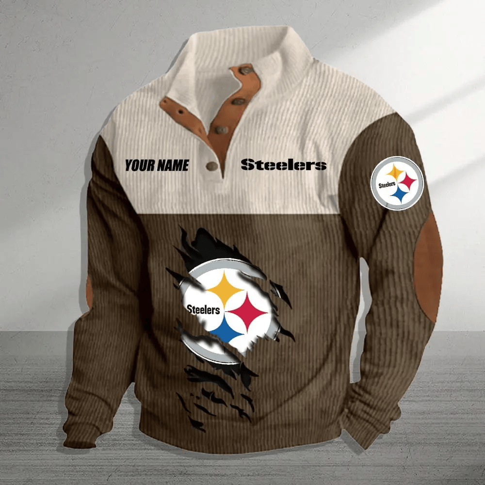 Pittsburgh Steelers Colorful Stand Collar Sweatshirt AZBTCSSW000026